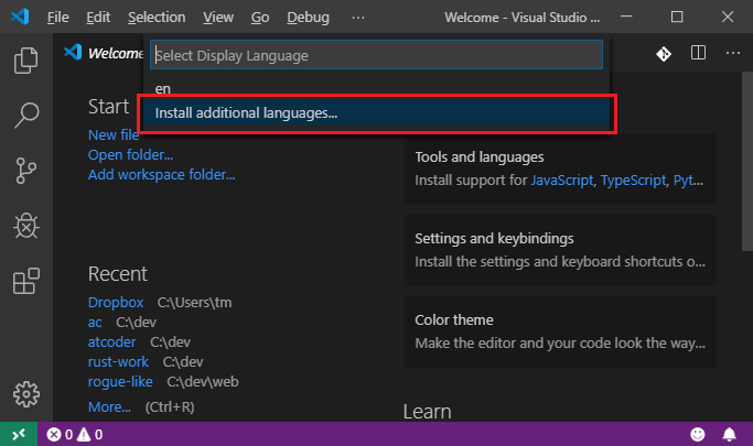語 vscode 日本 Visual Studio